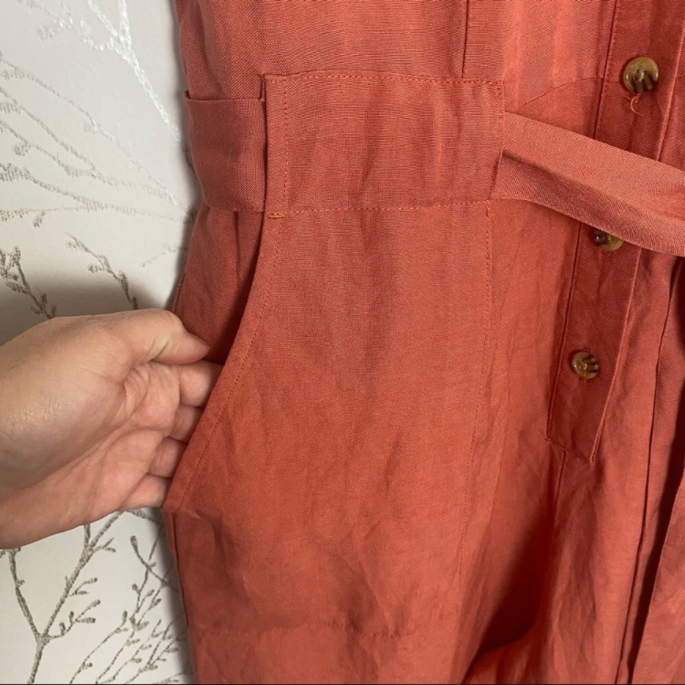 08 A New Day Rustic Red Jumpsuit Belted Chic - Picture 8 of 16